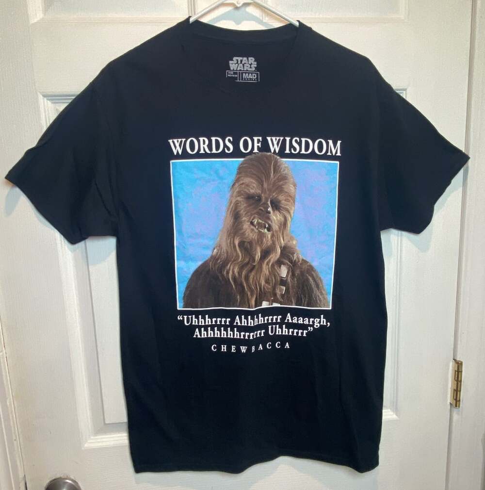 Star Wars Mad Engine Chewbacca Size MD Black T-Shirt